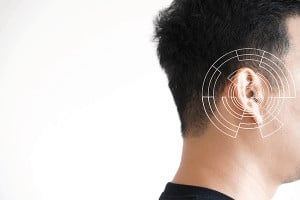 Directional microphones on hearing aids.